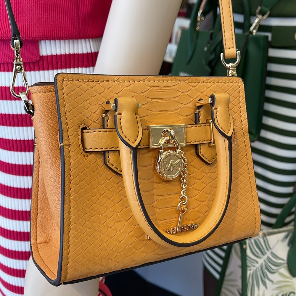 Michael Kors Hamilton XS Satchel Handbag Xbody Crossbody Leather Cider 
NWT - Picture 13 of 16